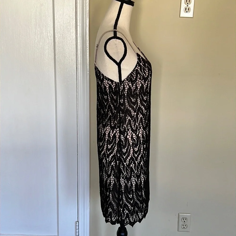 Alice + Olivia Emmie Lace Overlay Dress